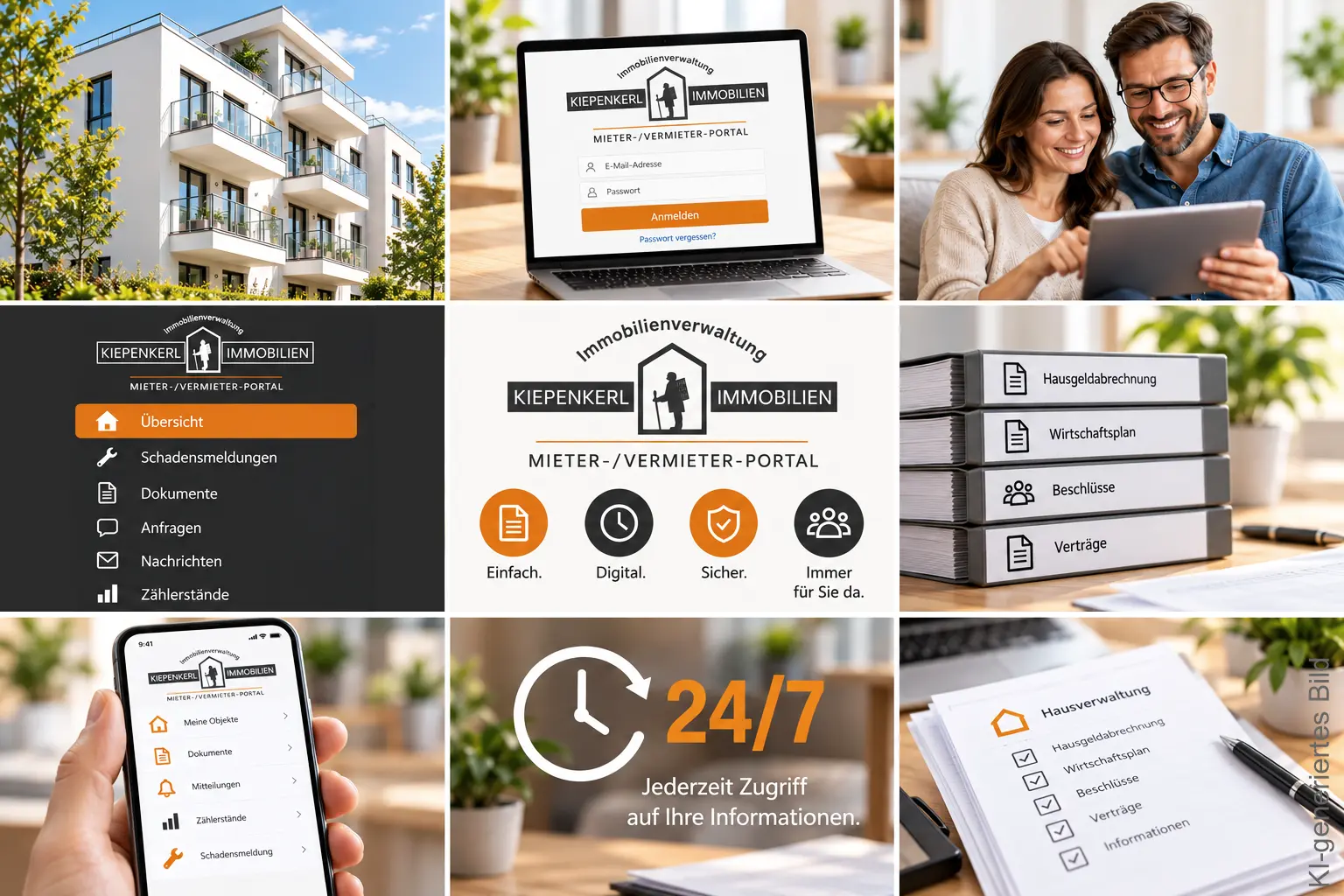 Unser Mieter- und Vermieterportal – Ihr Mehrwert rund um die Uhr